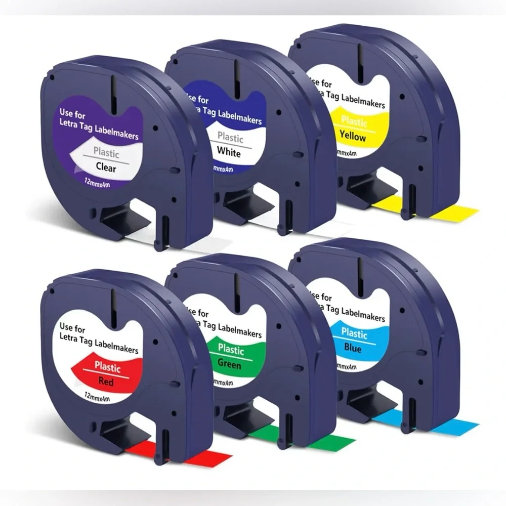 Color Refill Tape for Dymo Letratag Label Maker Brand New 6pk